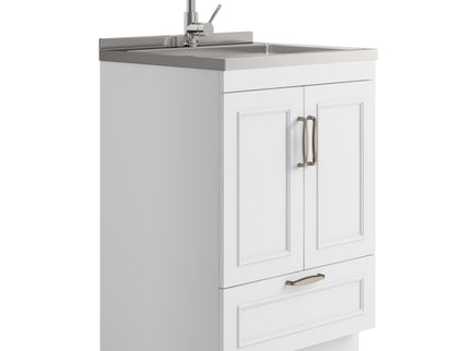 Cardinal - Laundry Cabinet With Faucet And Sink - White - Wood