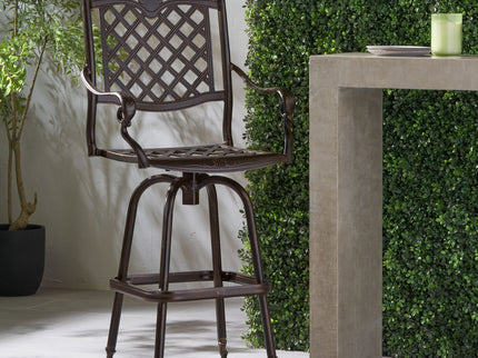 Cast Aluminum Bar Stool - Copper