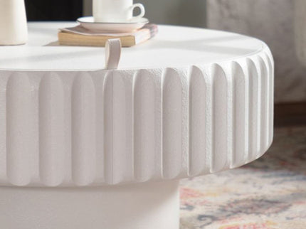 Fluted Storage Table With Lift Off Lid