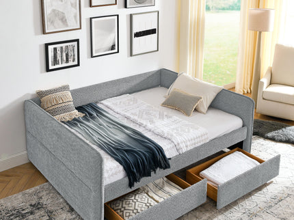 Upholstered Daybed & 2 Drawers