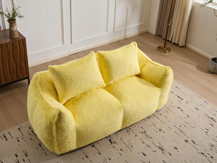 Giant Bean Bag Couch, Ultra Soft Fluffy Loveseat For Living Room