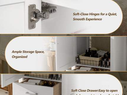 Bathroom Vanity With Sink, Frame And Drawer