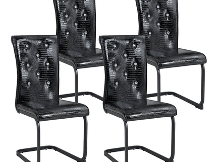 Alligator Skin Upholstered Dining Chairs