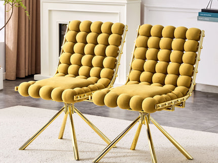 Puffy Bubble, Ball Chain Dining Chairs For Dining Room (Set of 2)