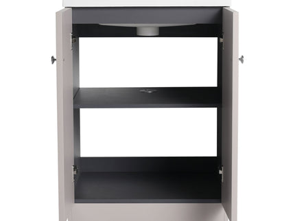 Contemporary Freestanding Bathroom Vanity With Resin Sink & Soft-Close Cabinet Doors