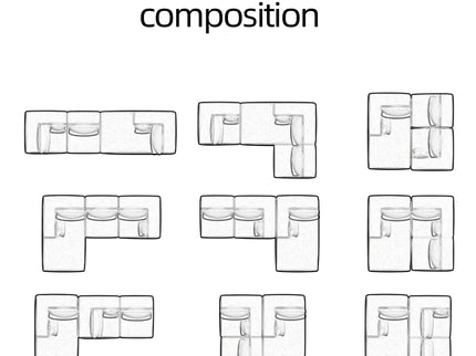 Corner Combination Sofa Sectional Couch With Soft Fabric