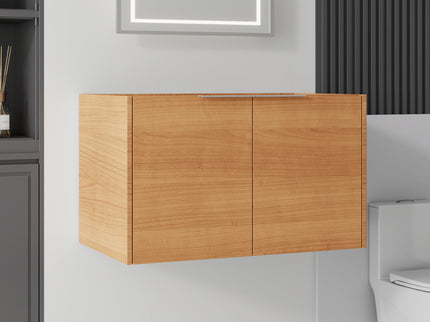 Floating Bathroom Vanity Cabinet & Soft Close Double Doors, Spacious Interior Storage, Wall Mounted, Cabinet Only