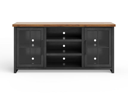 TV Stand Console For TVs Up To 80" - Black / Whiskey