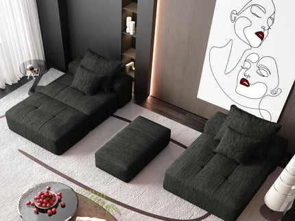 Modern Oversized Diy Combination Modular Sectional Sofa With Pillows