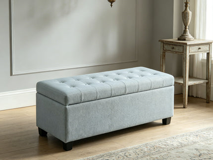 Storage Ottoman Bench With Safety Hinges