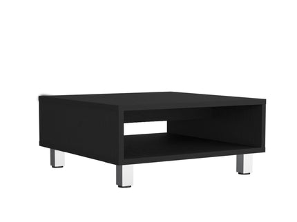 Coffee Table 1 Shelf, 4 Legs - Black