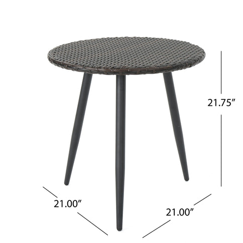 Kenneth - 3 Pieces Chat Set Outdoor Furniture - Brown Multi