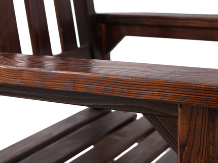 Oversized Porch Rocker Chair With Wide Seat And Tall Backrest