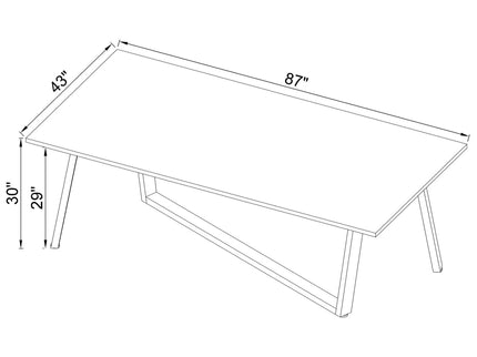 Vesper - Dining Rectangular Table - White Marble