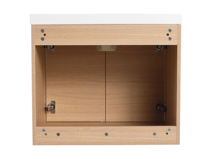 Bathroom Vanity Set With Resin Countertop Sink, 2 Doors