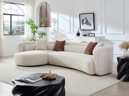 Curved Sectional Sofa, L - Shape Modular Chaise