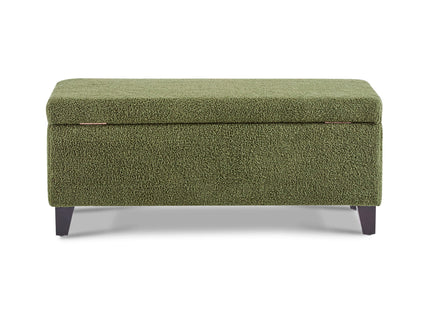 Storage Ottoman With Flip Top Lid - Retro Green