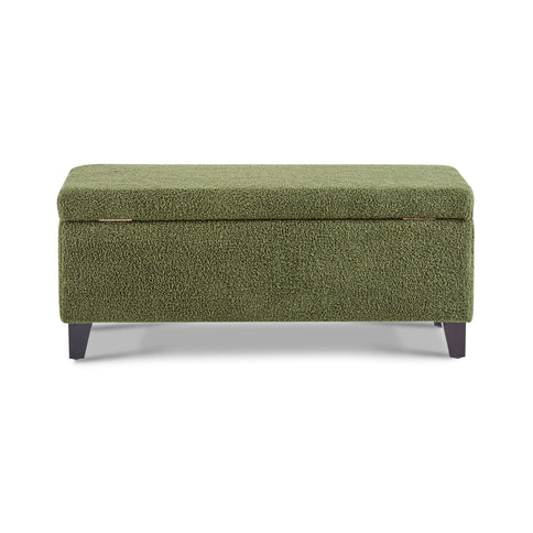 Storage Ottoman With Flip Top Lid - Retro Green