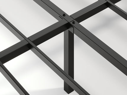 Floating Bedstead With Charging Station And LED Lights