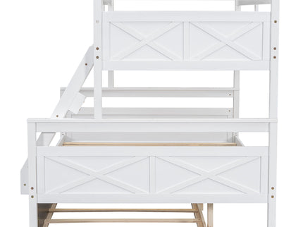 Bunk Bed With Ladder And Safety Guardrail