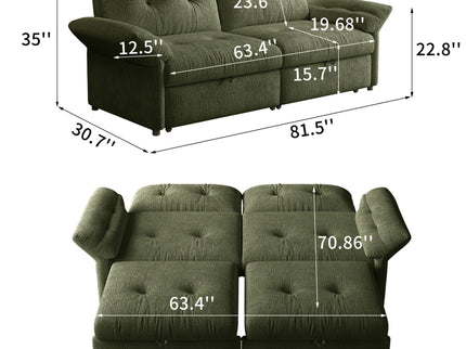 Sofa Bed, 2 In 1 Design For Living Rooms