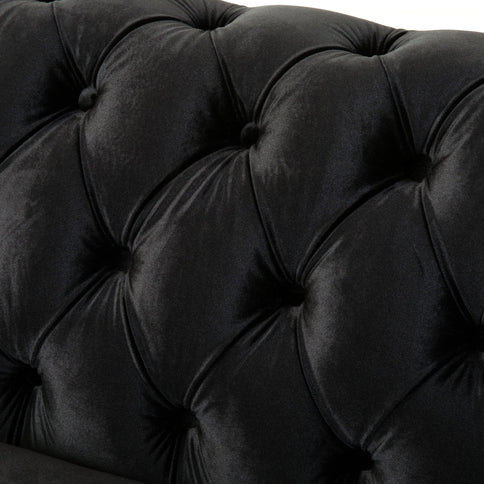 Chesterfield Loveseat Sofa, 2 Person Rolled Arm Upholstered Couch