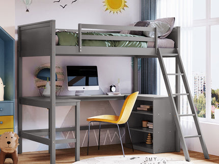 Loft Bed With Shelves With Desk