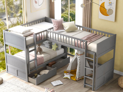 Bunk Bed With Loft And 2 Drawers