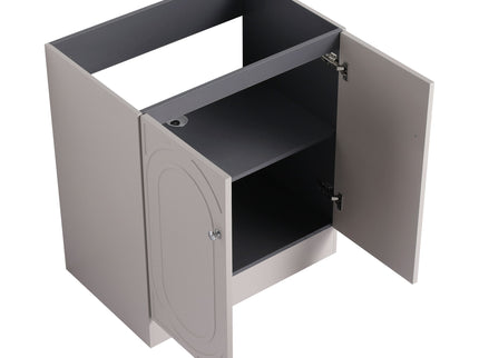 Contemporary Freestanding Bathroom Vanity With Resin Sink & Soft-Close Cabinet Doors