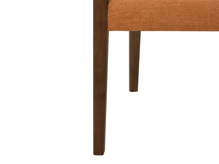Mid Century Modern Arm Dining Chair Set With Rattan Backrest