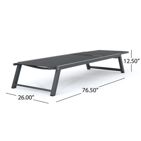 Myers - Modern Chaise Lounge Set With Adjustable Back