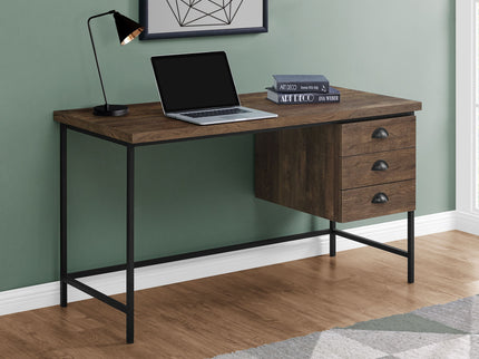 Computer Desk For Home Office, Laptop, 3 Storage Drawers, Contemporary & Moder