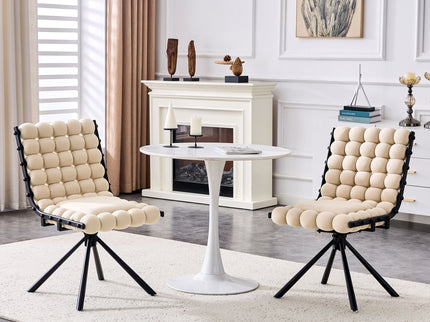 Puffy Bubble, Ball Chain Dining Chairs For Dining Room (Set of 2)