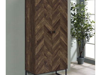 Gunderson - 8 Shelf Accent Cabinet - Oak