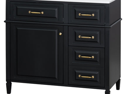 Modern Bathroom Vanity With Sink Top, Flip Drawer Design