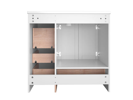 Shaker Free Standing Bathroom Vanity Cabinet With Sink, Soft Close Drawers, Soft Close Doors