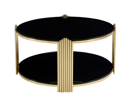 Round Table With Double Layer Storage