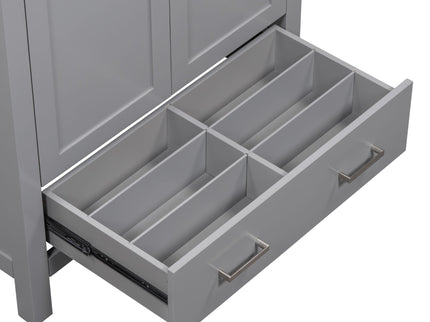 Bathroom Vanity With Single Sink, Combo Cabinet Undermount Sink, Bathroom Storage Cabinet With Two Doors And A Drawer, Soft Closing, Multifunctional Storage, Solid Wood Frame