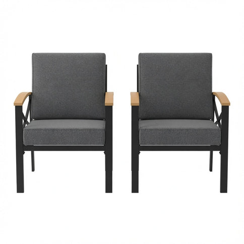Outdoor Patio Armchair, All Weather (Set of 2)