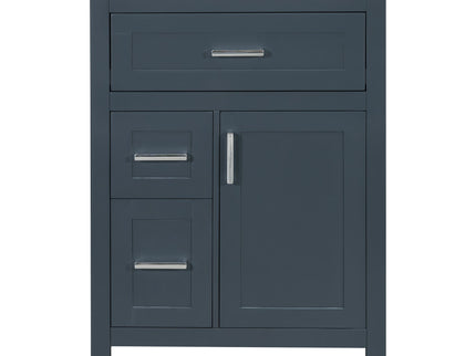Modern Bathroom Vanity With Sink, Flip Drawer & 2 Drawers, Soft Close Hinges, Adjustable Shelf