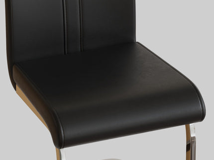 Modern Dining Chairs With Padded Seat, High Back