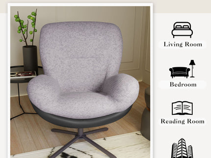 360° Swivel Office Chair, No Wheels