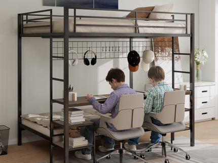 Ethan - Bunk Bed With Desk, Charging Station, Storage Shelves