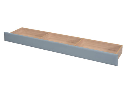 Upholstered Mother & Child Bed With Hydraulic Storage System, Drawer Box, Bedhead Storage Shelf And 2 Pairs Of Sockets & USB Ports