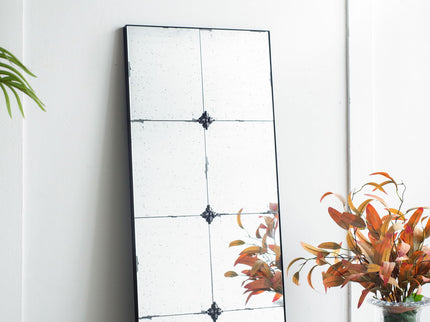 Traditional Decor Style Antique Glass Panel Mirror, Wall Mirror For Bathroom Entryway Console Lean Against Wall