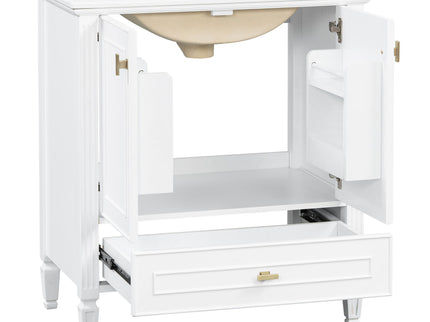 Freestanding Vanity With 1 Drawer & 2 Soft Close Doors With Door Mounted Storage