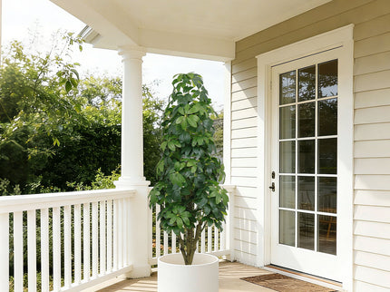 Realistic Faux Tree With Lifelike Foliage For Indoor And Outdoor Use - Green