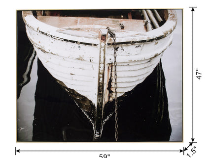 Large And Rectangular Wall Art With Frame, Wall Decor For Living Room - White / Blue