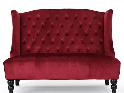 Nurturing - Upholstered Loveseat With Wing Back And Diamond Tufting