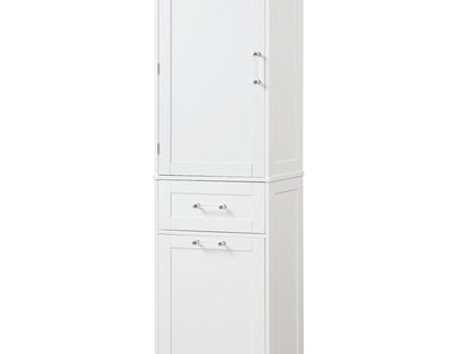 Tall Freestanding Bathroom Storage Cabinet With Adjustable Shelf And 2 Drawers